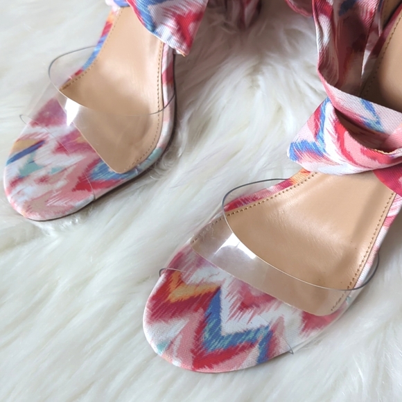 *Worn Once* JustFab Heeled Sandals Size 9 - Picture 4 of 8